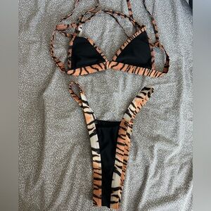 Tiger Print Bikini Set